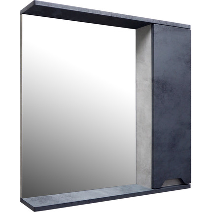 Зеркало-шкаф Loranto Florena 70 см CS00090037, темный бетон - фото 