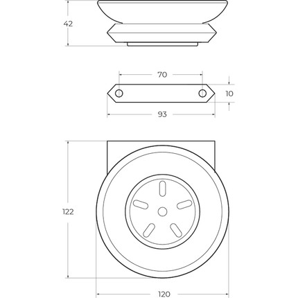 Мыльница Cezares Liner LINER-SODS-GM, цвет оружейная сталь, Цвет производителя: оружейная сталь - фото 2