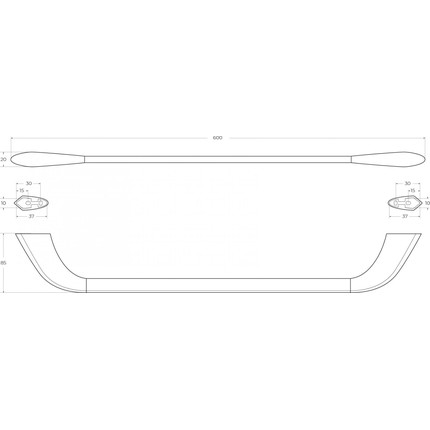 Полотенцедержатель Cezares Liner LINER-TH-60-01, Цвет производителя: хром - фото 2