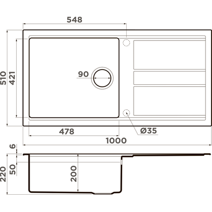 Кухонная мойка Omoikiri Kitagawa 100-WG 4993251, wind green, Цвет производителя: wind green - фото 4