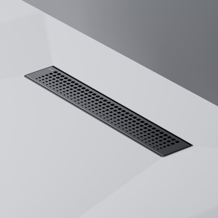 Душевой трап (лоток) 40 AM.PM MasterFlow W01SC-P11-040-01BM комбинированный затвор с черной матовой решеткой, Цвет производителя: чёрный, Размер трапа: 400 - фото 6