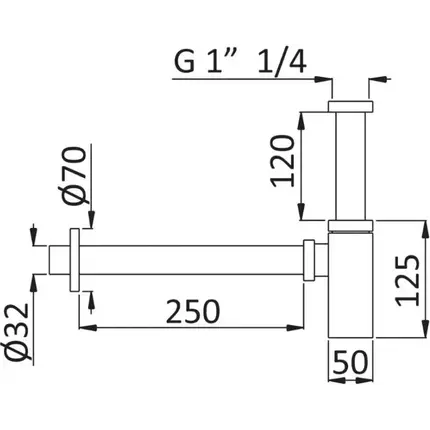 Сифон для раковины Cezares CZR-B-SMQ-SS, sunset - фото 2