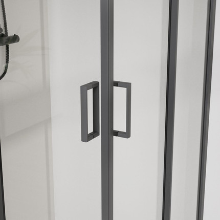 Душевое ограждение Vincea City 100x80 см VSS-5CT8010CLGM, вороненая сталь/прозрачное - фото 3