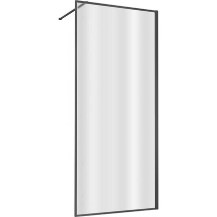 Душевая перегородка Vincea Walk in HP Art 70 см VSW-1HP700FLB (стекло 8 мм) с кронштейном в комплекте, чёрный матовый/матовое - фото 4