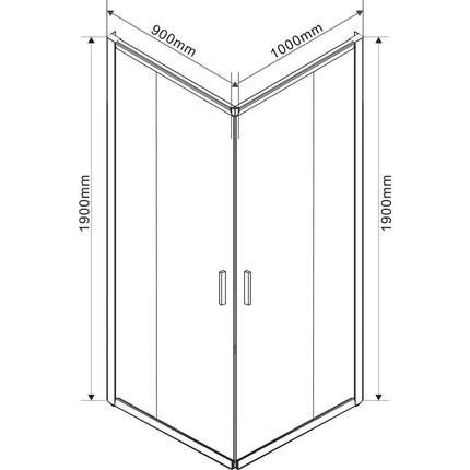 Душевое ограждение Vincea Garda 100x90 см VSS-1G9010CLG, брашированное золото/прозрачное - фото 6