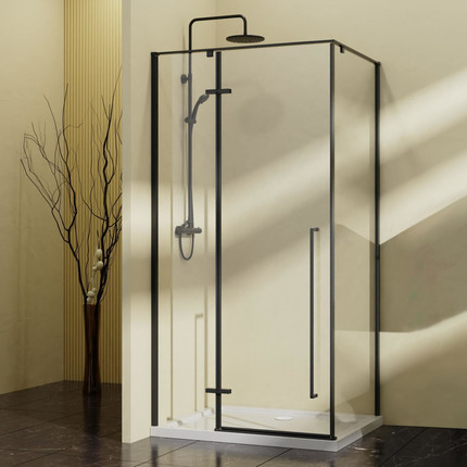 Душевое ограждение Vincea Slim-N 100x90 см VSR-5SN9010CLB, чёрный/прозрачное - фото 