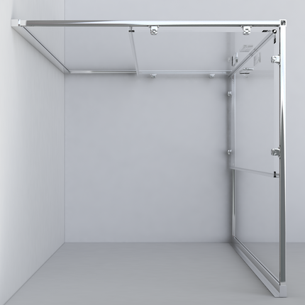 Душевое ограждение Vincea Garda 100x90 см VSS-1G9010CLG, брашированное золото/прозрачное - фото 4