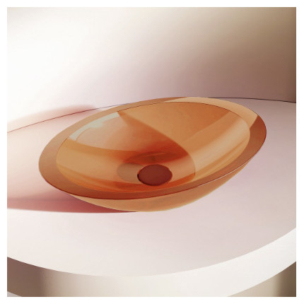 Раковина-чаша Abber Kristall 50 см AT2810Topas, оранжевый - фото 