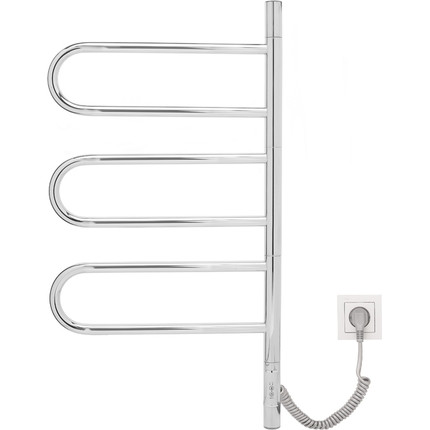Полотенцесушитель электрический Vincea П6 400x800 мм, хром (возможность скрытого подключения) VTD-1R2CE - фото 3