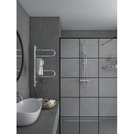 Полотенцесушитель электрический Vincea П6 400x800 мм, хром (возможность скрытого подключения) VTD-1R2CE - фото 4