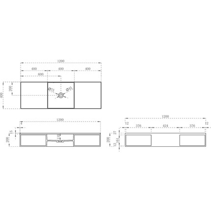 Раковина подвесная Vincea Solid Surface 120 см VWB-6S212MW, белый матовый - фото 5