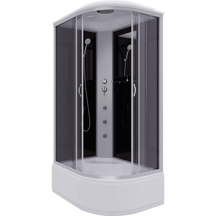 Гидробокс Niagara Classic 120x80 см NG-2510-14LG, серебро/тонированное (безсиликоновая сборка) - фото 