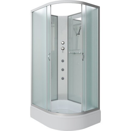 Гидробокс Niagara Classic 110x80 см NG-33184-14LBKG, серебро/матовое (безсиликоновая сборка) - фото 