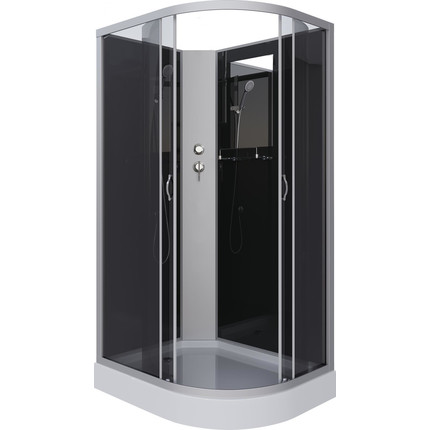 Душевая кабина Niagara Classic 120x80 см NG-3512-14LBK, серебро/тонированное (безсиликоновая сборка) - фото 