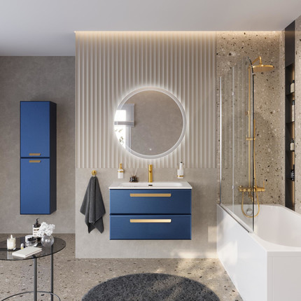 Тумба подвесная с раковиной Cezares ECO-CER-N-800-2C-SO-SPF-P 80 см (раковина CZR-8073-80) sapfiro - фото 12