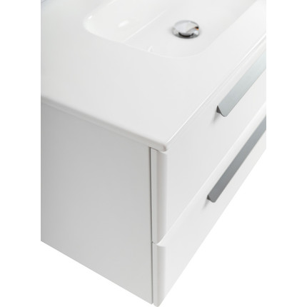 Тумба подвесная с раковиной Cezares ECO-CER-N-1000-2C-SO-BL 100 см (раковина CZR-8095-100) bianco lucido - фото 6