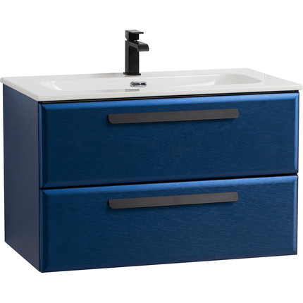 Тумба подвесная с раковиной Cezares ECO-CER-N-800-2C-SO-SPF-P 80 см (раковина CZR-8073-80) sapfiro - фото 2