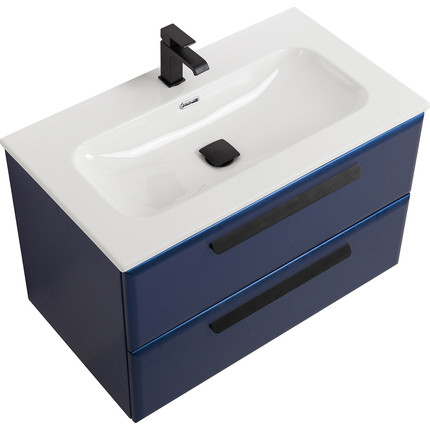 Тумба подвесная с раковиной Cezares ECO-CER-N-800-2C-SO-SPF-P 80 см (раковина CZR-8073-80) sapfiro - фото 3