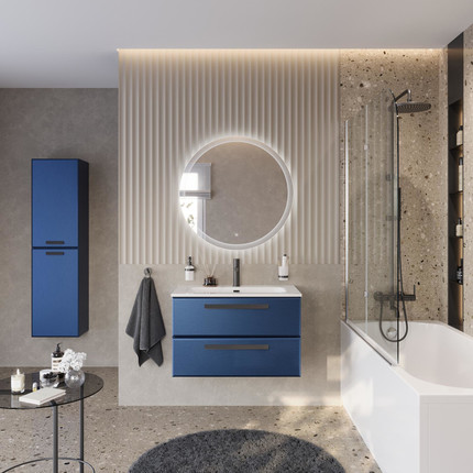 Тумба подвесная с раковиной Cezares ECO-CER-N-800-2C-SO-SPF-P 80 см (раковина CZR-8073-80) sapfiro - фото 11