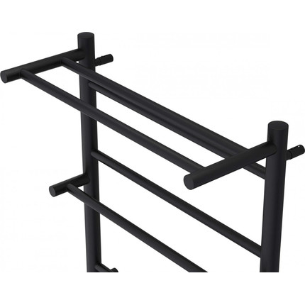 Полотенцесушитель электрический Aquatek Альфа с полкой П7 500х700 мм AQ EL RRP0770BL чёрный муар - фото 3