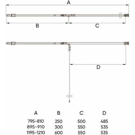 Душевая дверь Veconi Vianno 100 см VN73RG/L-100-06-C4, золото/матовое - фото 3