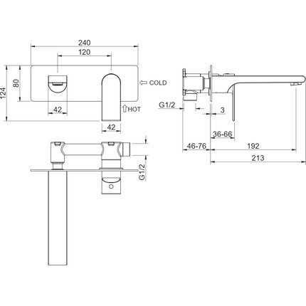 Смеситель для раковины настенный Aquatek Лира AQ1413CR, Цвет производителя: хром - фото, картинка 6 Смеситель для раковины настенный Aquatek Лира AQ1413CR, Цвет производителя: хром - фото 6