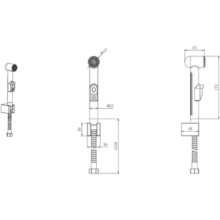 Гигиенический душ Aquatek  AQ2050MB, чёрный матовый - фото 4