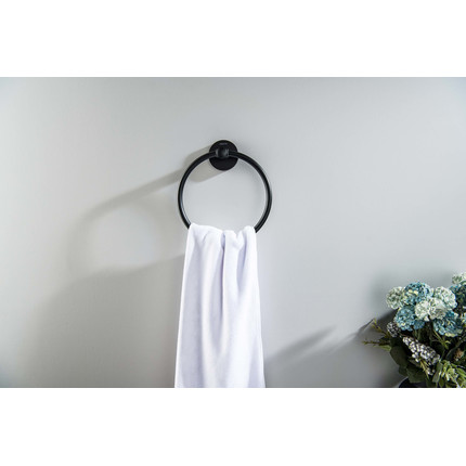 Кольцо для полотенец Aquatek Оберон AQ4212MB, цвет чёрный матовый - фото 5