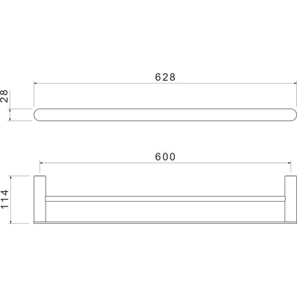 Полотенцедержатель Aquatek Лира AQ4430MB, цвет чёрный матовый - фото 6