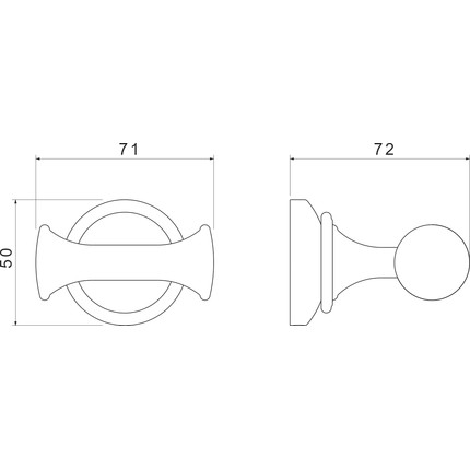 Двойной крючок Aquatek Классик AQ4502PG, цвет золото - фото 6
