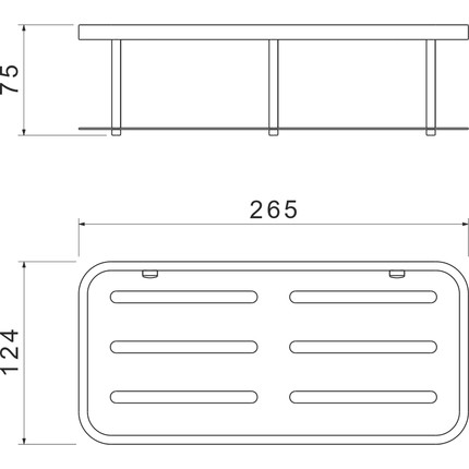 Полочка Aquatek AQ4936BG, цвет золото шлифованное - фото 7