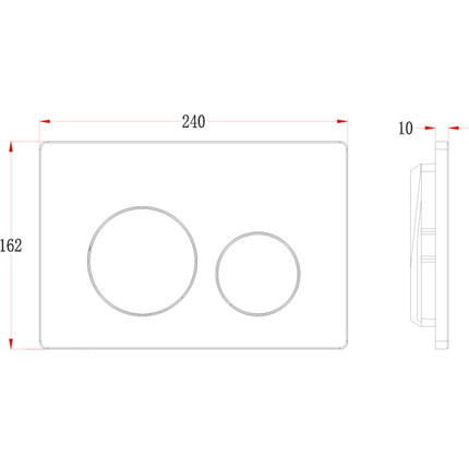 Кнопка смыва Veconi Flush FLV2-G, золото брашинг - фото 2