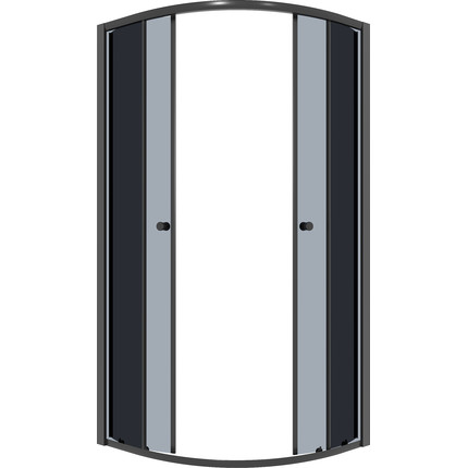 Душевое ограждение Niagara Eco 90x90 см NG-1007-14T, чёрный матовый/тонированное - фото 3
