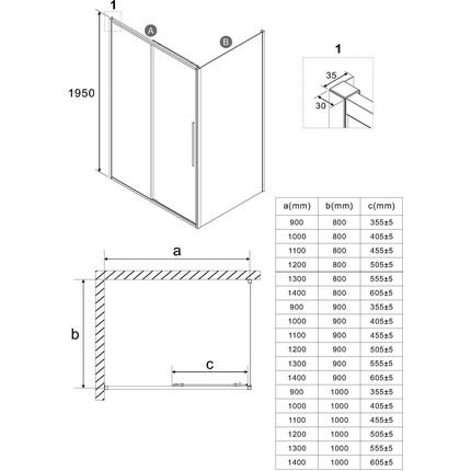 Душевое ограждение Niagara Nova 100x80 см NG-64-10A-A80-34, хром/прозрачное - фото 11