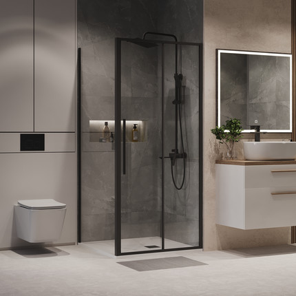 Душевое ограждение Niagara Nova 100x100 см NG-84-10AB-A100B-34, чёрный матовый/прозрачное - фото 