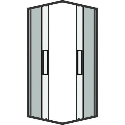 Душевое ограждение Grossman Cosmo 100x100 см 300.K33.02.1010.21.00, чёрный матовый/прозрачное - фото 2