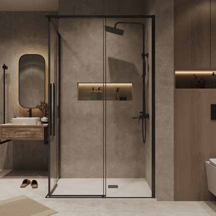 Душевое ограждение Grossman Galaxy 110x70 см 300.K33.01.1170.42.00, графит сатин/прозрачное - фото 5