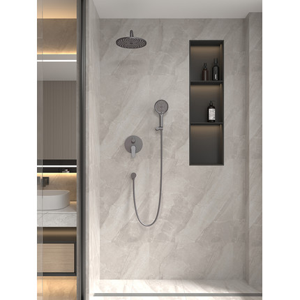 Душевая система для душа Veconi TE-500-GR-C4, графит - фото 