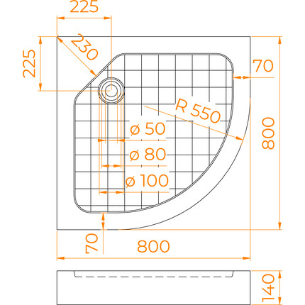 Поддон SMC RGW SMC/R W 80x80 см 57350488-01 - фото 7