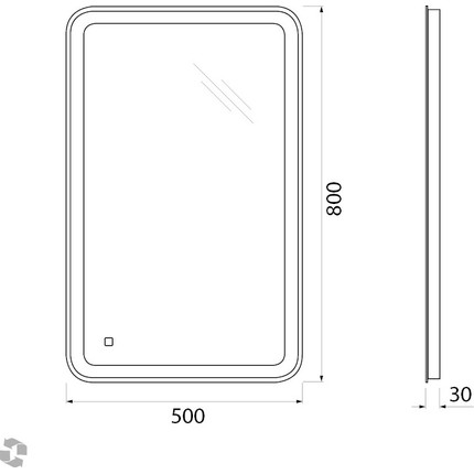 Зеркало BelBagno SPC-MAR-500-800-LED-TCH 50 см - фото 9