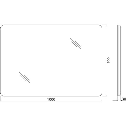 Зеркало BelBagno SPC-CEZ-1000-700-LED-BTN 100 см - фото 8