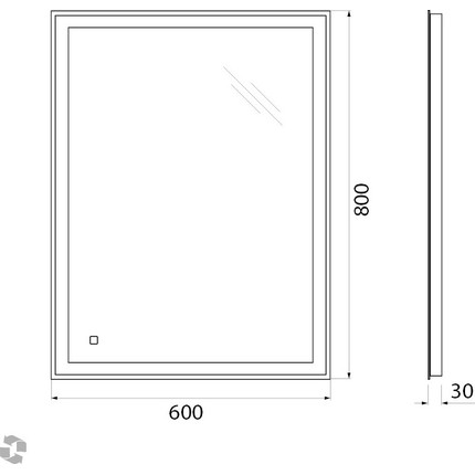 Зеркало BelBagno SPC-GRT-600-800-LED-TCH 60 см - фото 10