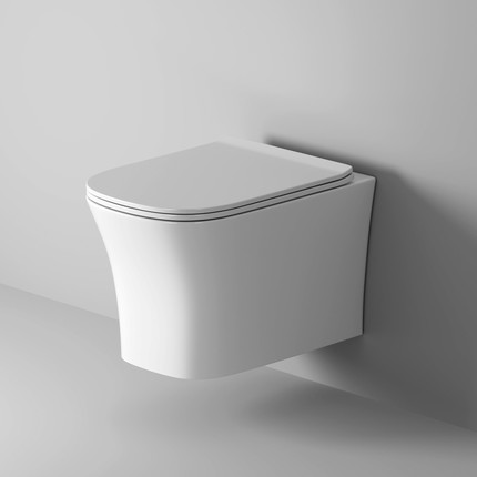 Унитаз подвесной безободковый Grossman Style GR-4474S с крышкой микролифт, белый глянцевый - фото 2