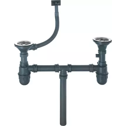 Сифон для мойки двойной Haiba HA102 - фото 