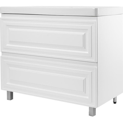 Тумба напольная с раковиной AN Элен 80 см, белый матовый - фото 