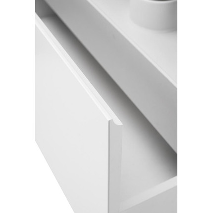 Тумба подвесная с раковиной AN Ненси 80 см, белый матовый - фото 6