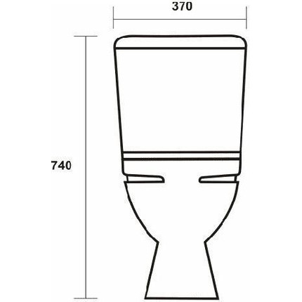 Унитаз напольный Sanita Стандарт эконом WC.CC/Standart/1-P/WHT.G/S1 с крышкой полипропилен - фото 4
