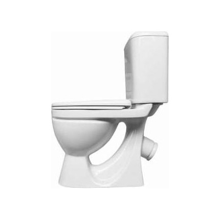 Унитаз напольный Sanita Стандарт эконом WC.CC/Standart/1-P/WHT.G/S1 с крышкой полипропилен - фото 2