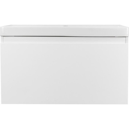 Тумба подвесная с раковиной AN Ненси 80 см, белый матовый - фото 3