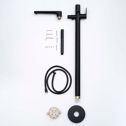 Смеситель для ванны Aquatek Ника AQ1845MB, чёрный матовый, Цвет производителя: чёрный матовый - фото 4